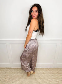 Mystree - On A Shopping Spree High-rise Satin Wide Leg Cargo Pants