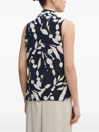 Joseph Ribkoff - Abstract-pattern Halterneck Blouse