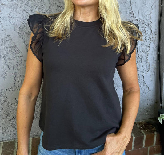 Thml - Ruffle Sleeve French Terry Top