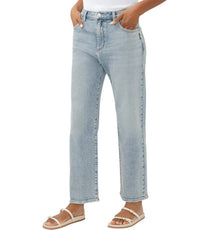 Silver Jeans Co 90s Relaxed Straight Leg Slouchy High Rise Jean in culture - women's jeans - detail view