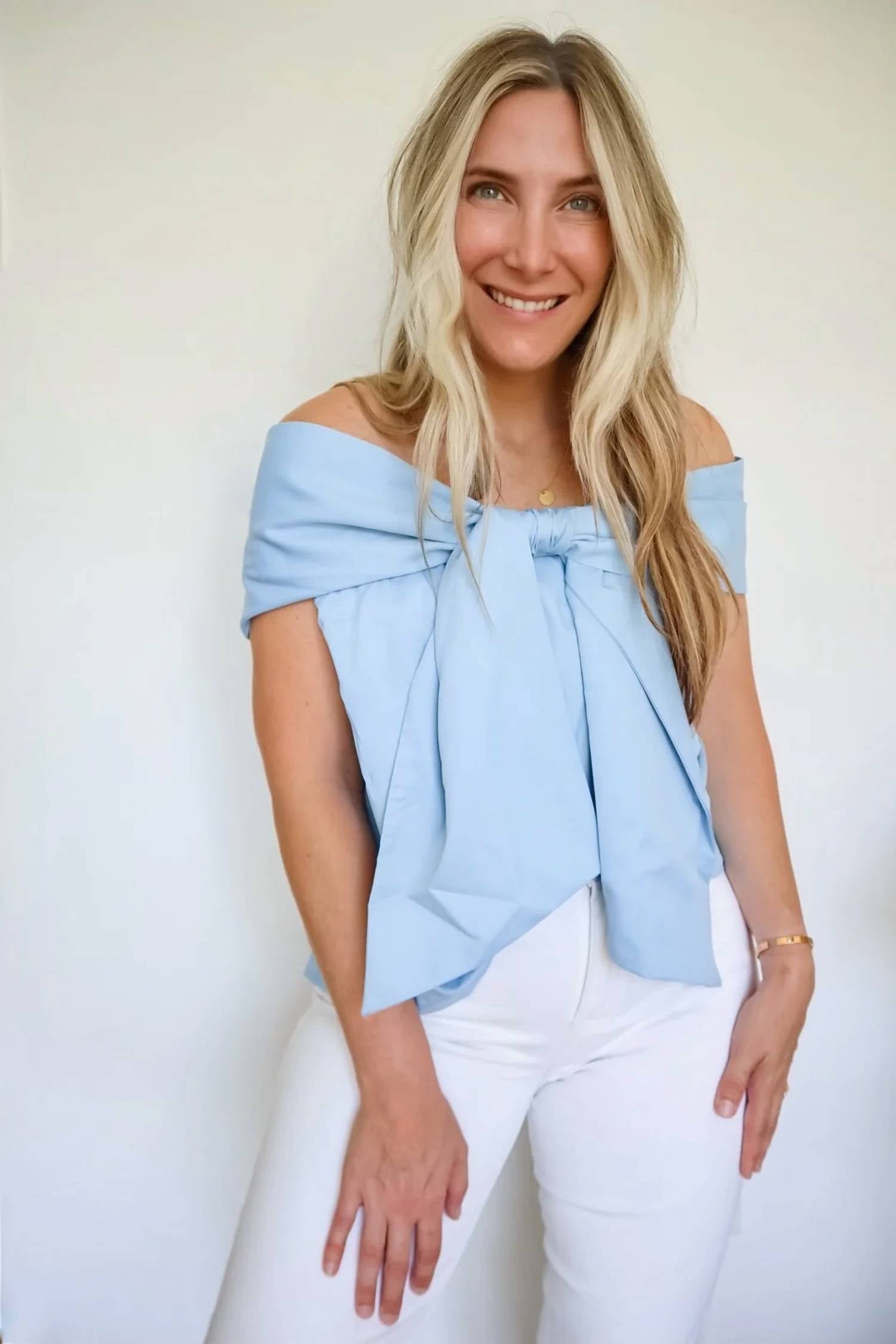 Tcec - Colette Oversized Bow Statement Top