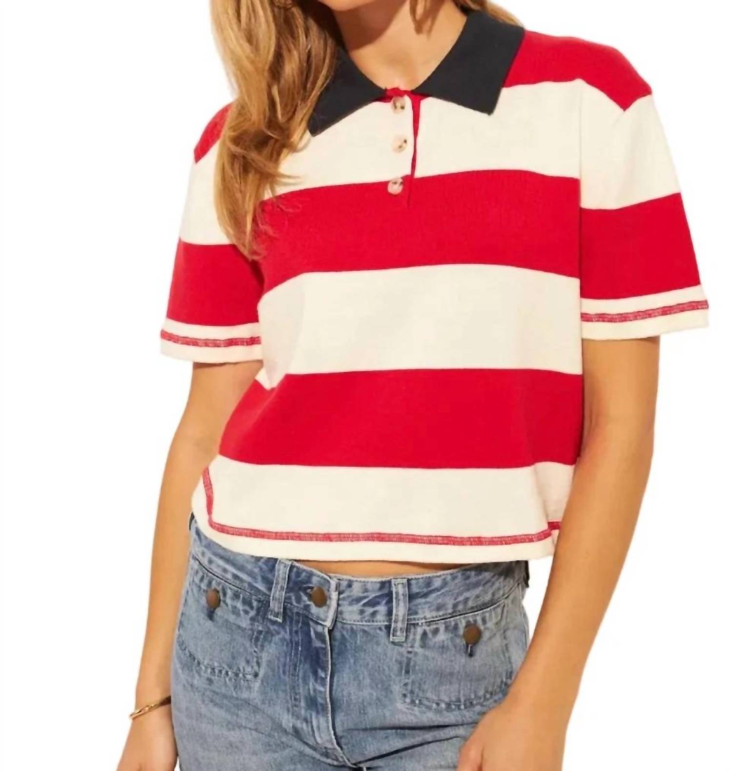 John + Jenn - Angelo Striped Polo