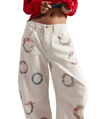 Free People - Good Luck Printed Jeans