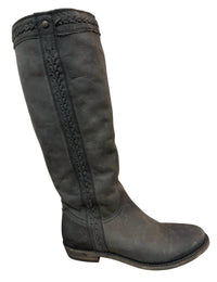Liberty Black - Women's Tall Braided Leather Boots