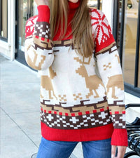 Esley Collection - Christmas Style Turtleneck Sweater