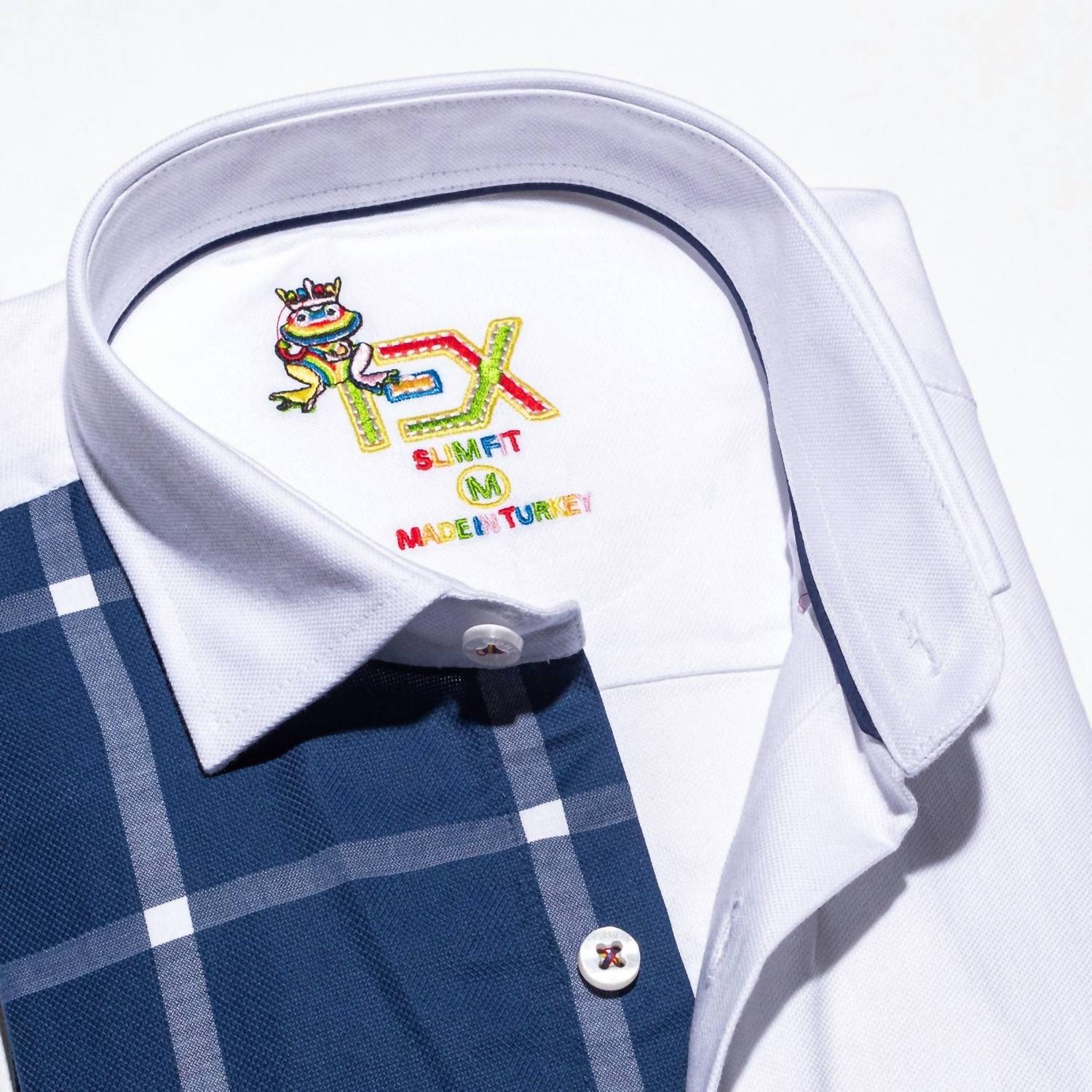 Eight X - Part Plaid Frog Oxford Button Down Shirt