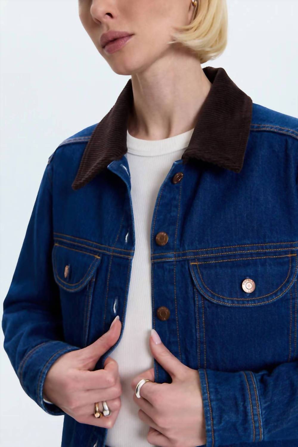 PISTOLA Devon Denim Shacket in infinity - women's jacket - view 5