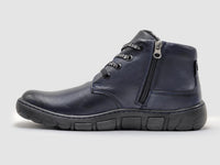 Kcr Group - Men's Original Thick-wool Lined Zip-up Leather Boots