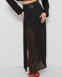AS by DF Felice Pleated Skirt in black - women's skirt - detail view