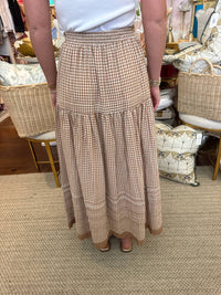 Karlie - Gingham Maxi Skirt