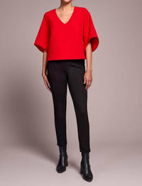 Tribal - Signature Crepe Flutter Sleeve V Neck Blouse