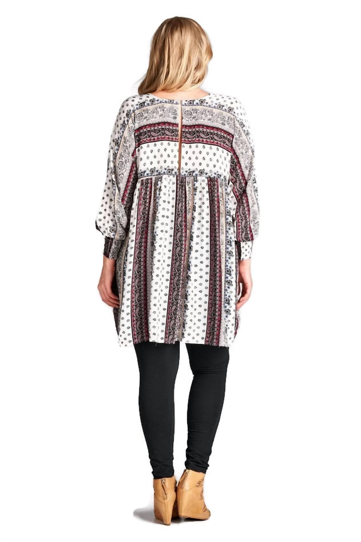 Velzera - Paisley Baby Doll Tunic