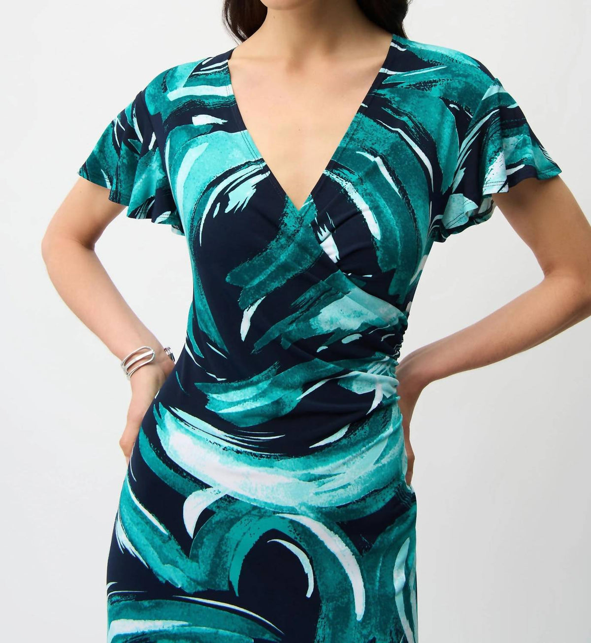 Joseph Ribkoff - Abstract Midi Flared Dress
