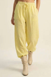 Q2 - Wide Leg Sheer Drawstring Pants