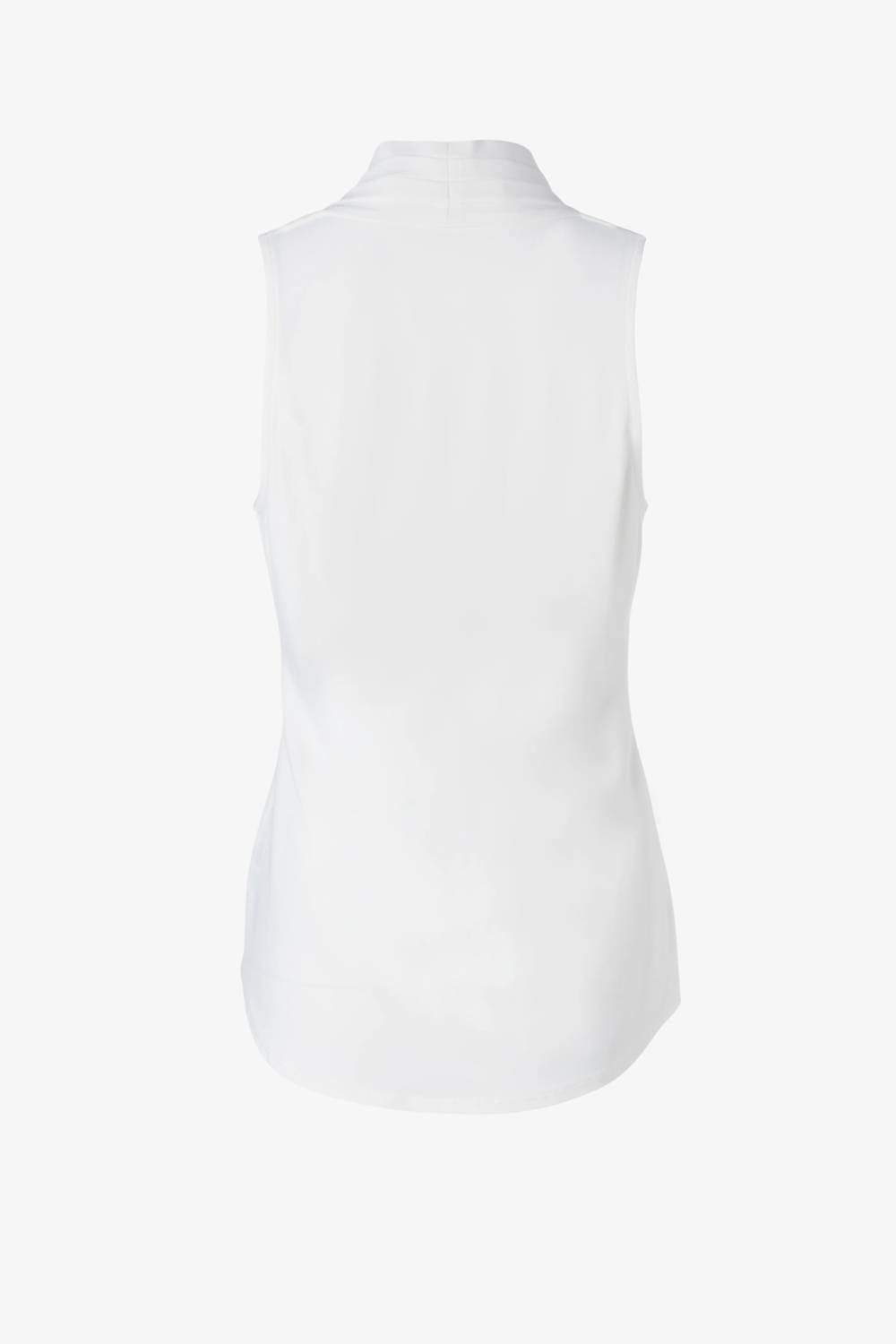 Iris Setlakwe - Matte Jersey Sleeveless Pleated V-neck Top