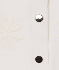 ESQUALO Cana Boxy Embroidery Cardigan in light sand - women's cardigan - view 5