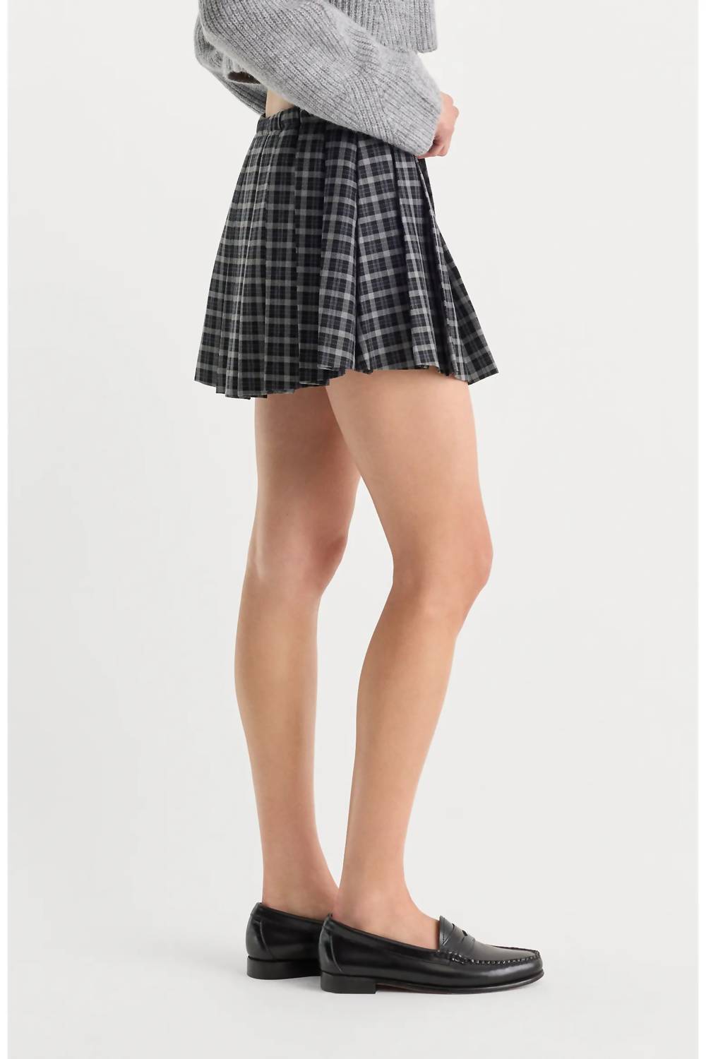 Good American - Pleated Mini Skirt