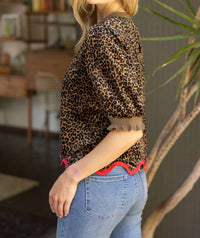 Voy - Wavy Hem Velvet Top
