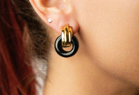 Gold & Honey - Women's Donut Door Knocker Earrings