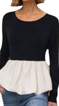 Vava - LUCY BUBBLE HEM TOP