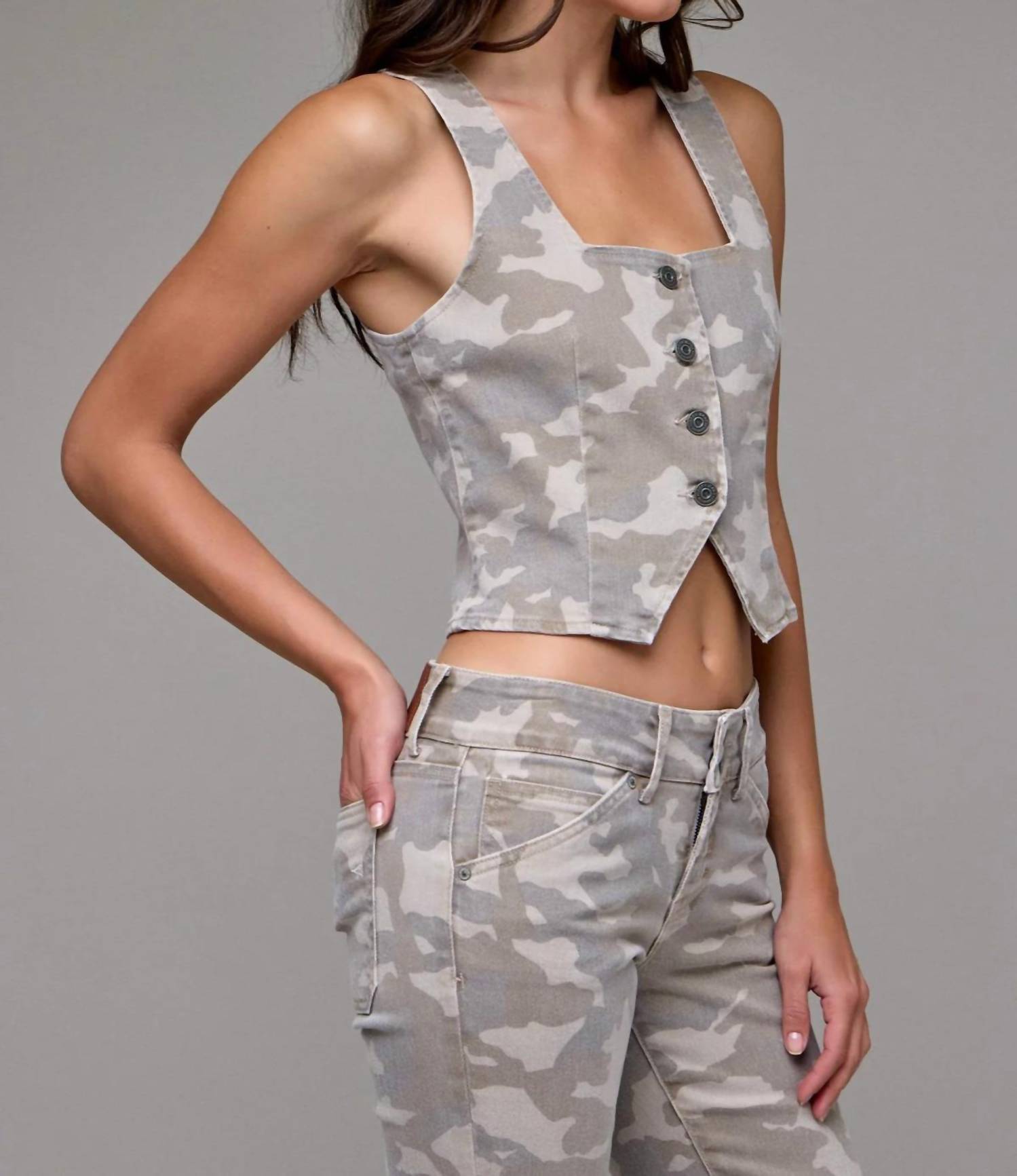 Hidden - Denim Sleeveless Tank