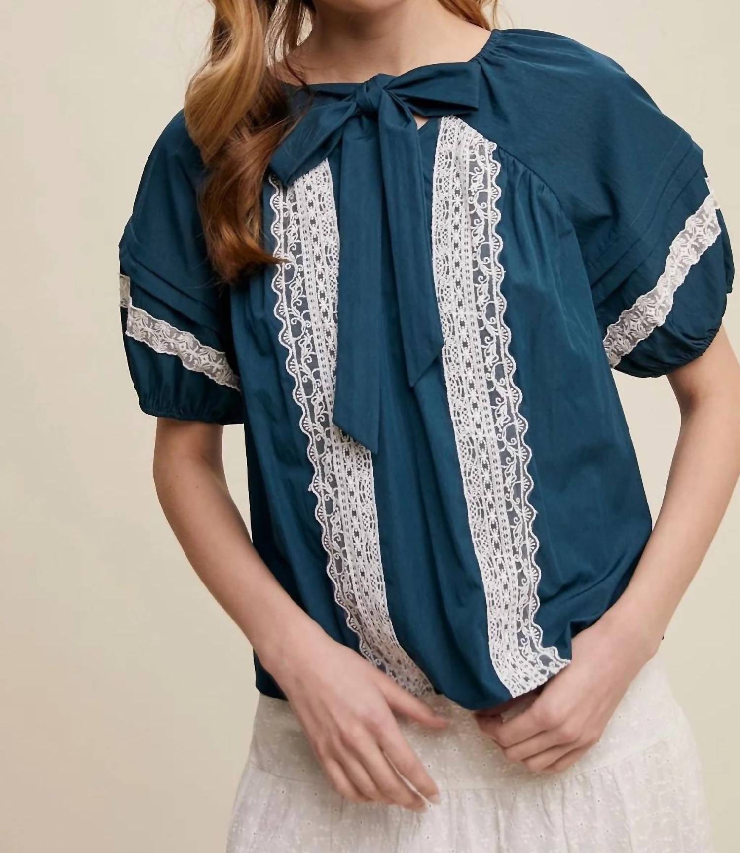 Listicle - Isla Lace Bow Blouse