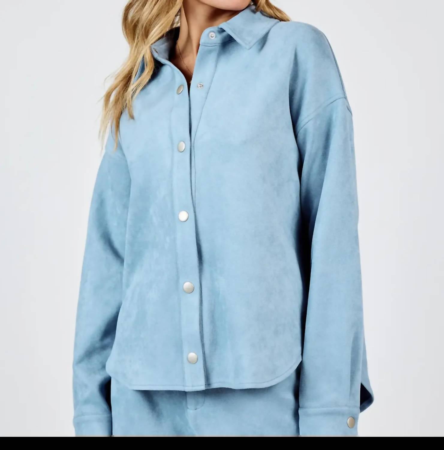Sadie & Sage - Align Faux Suede Shacket