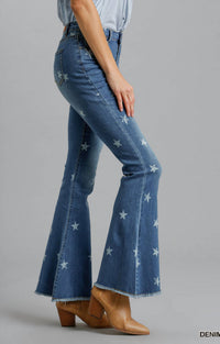 umgee You’re a STAR Bell Bottoms Pants in blue - women's pants - detail view
