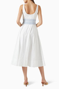 STAUD Rig Dress in white - women's dress - alternate view