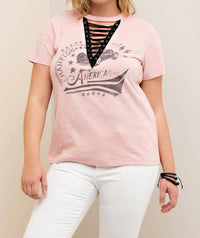 Entro - Lace Up Graphic Tee