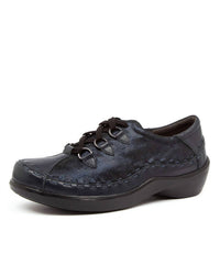 Ziera Women's Allsorts Shoe - Wide in navy swirl leather - women's sneaker - view 4
