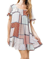 Kori - Folklore Tassel Mini Swing Dress