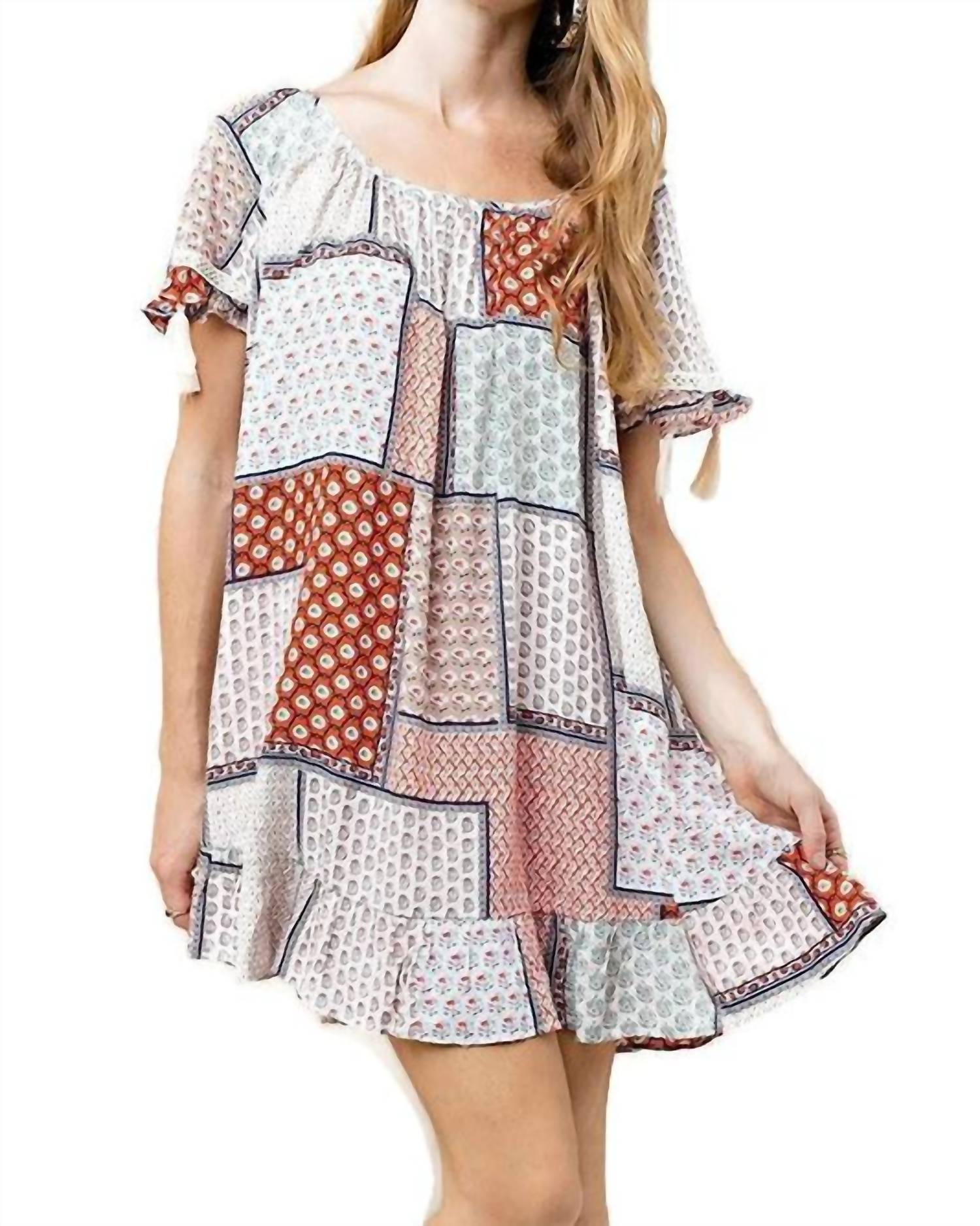 Kori - Folklore Tassel Mini Swing Dress