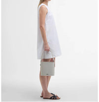Barbour Lucy Mini Dress in classic white - women's dress - detail view
