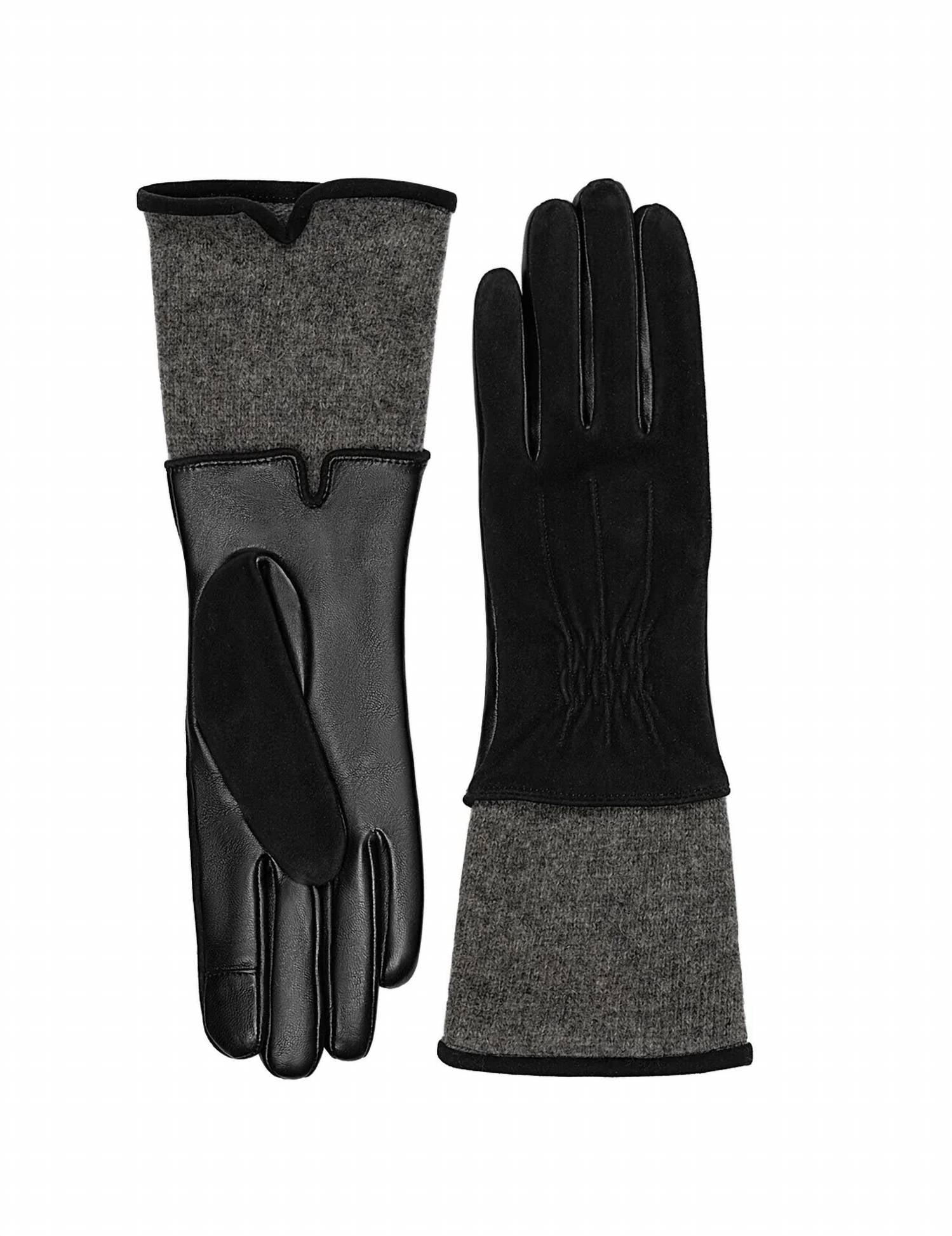 Carolina Amato - Suede Back Touch Tech Glo Gloves - Large