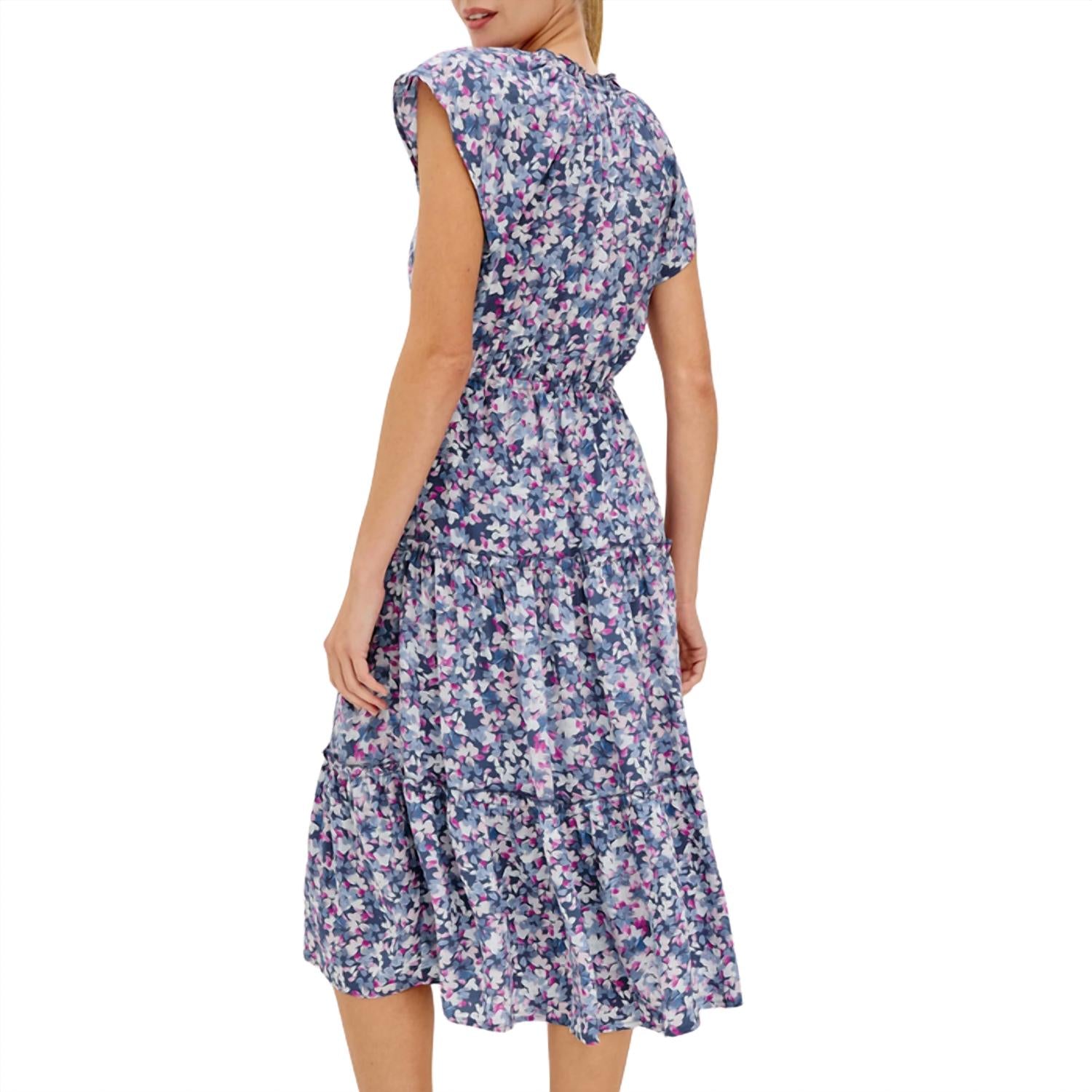 Rails Women's Juni Dress in blue blossom - women's dress - detail view