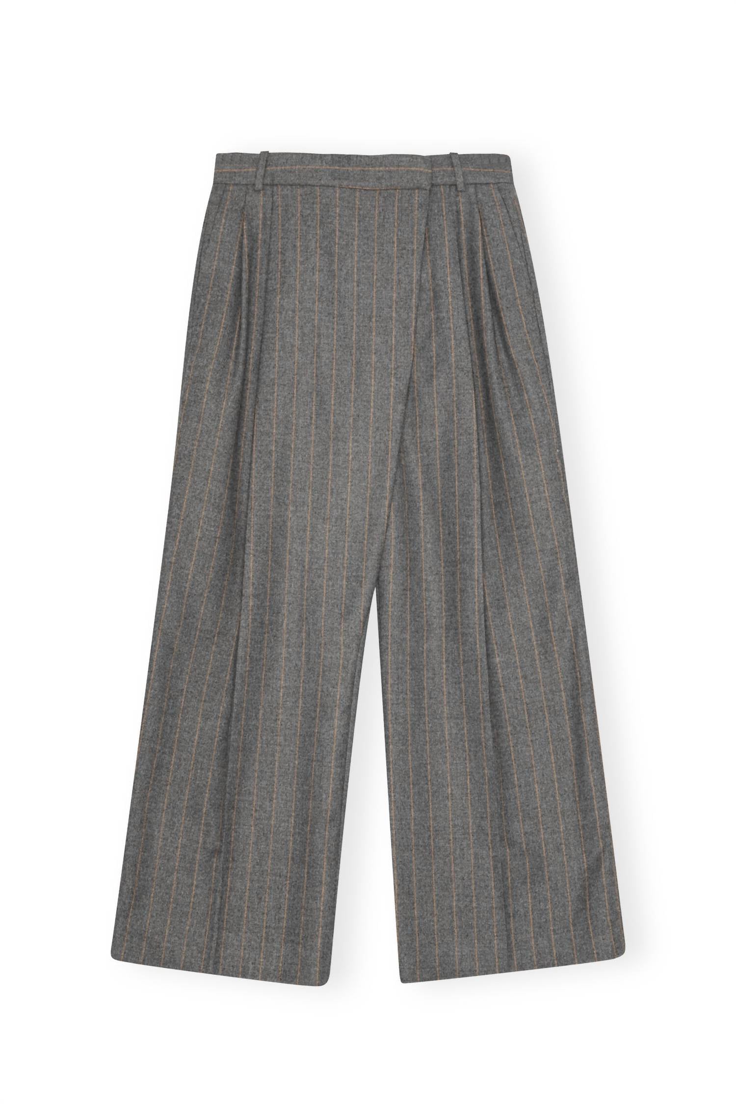 Ganni - Stripe Cross-over Trousers