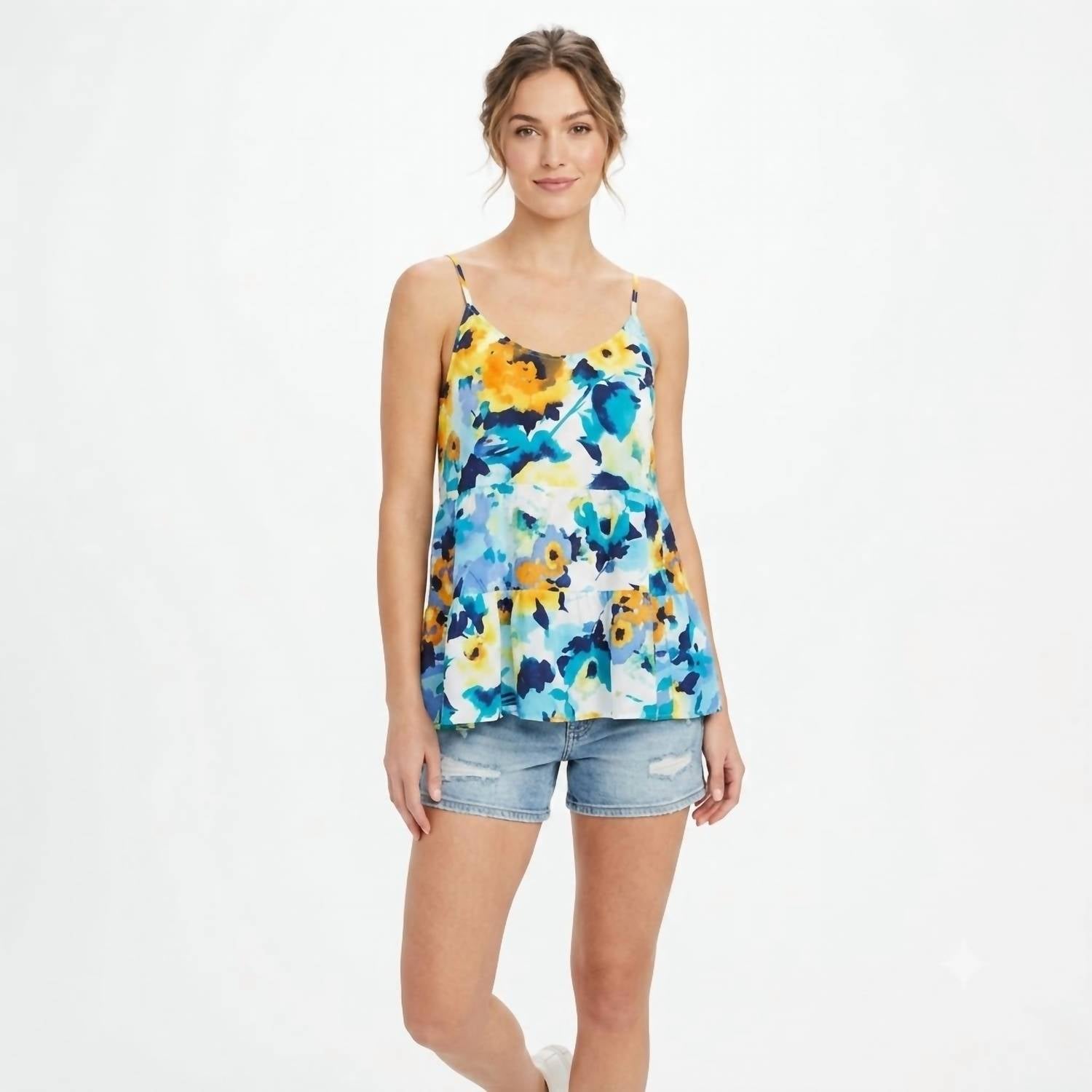 Staccato - Floral Tiered Swing Cami Top