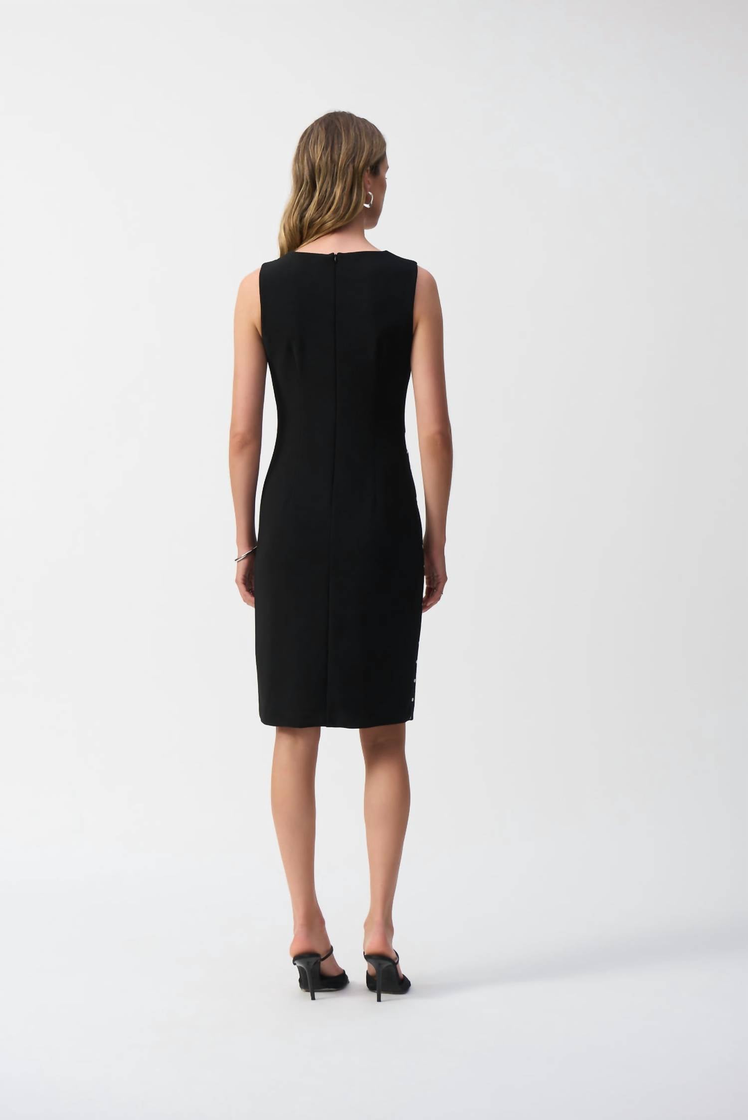 Joseph Ribkoff - Silky Knit Dot Print Sleeveless Sheath Dress