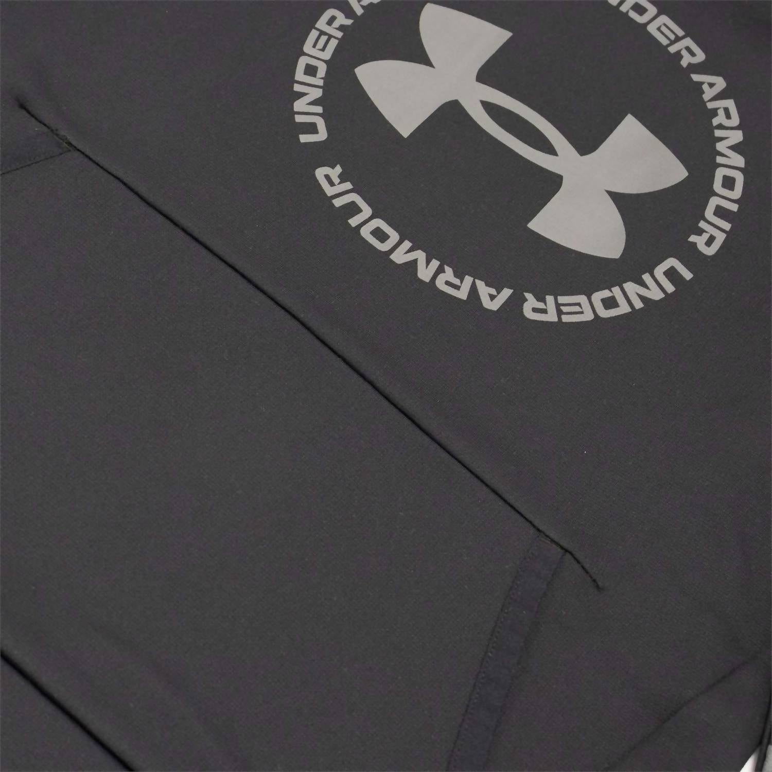 UNDER ARMOUR Boy's Armour Fleece Branded Hoodie in black - kids' shirt - alternate view