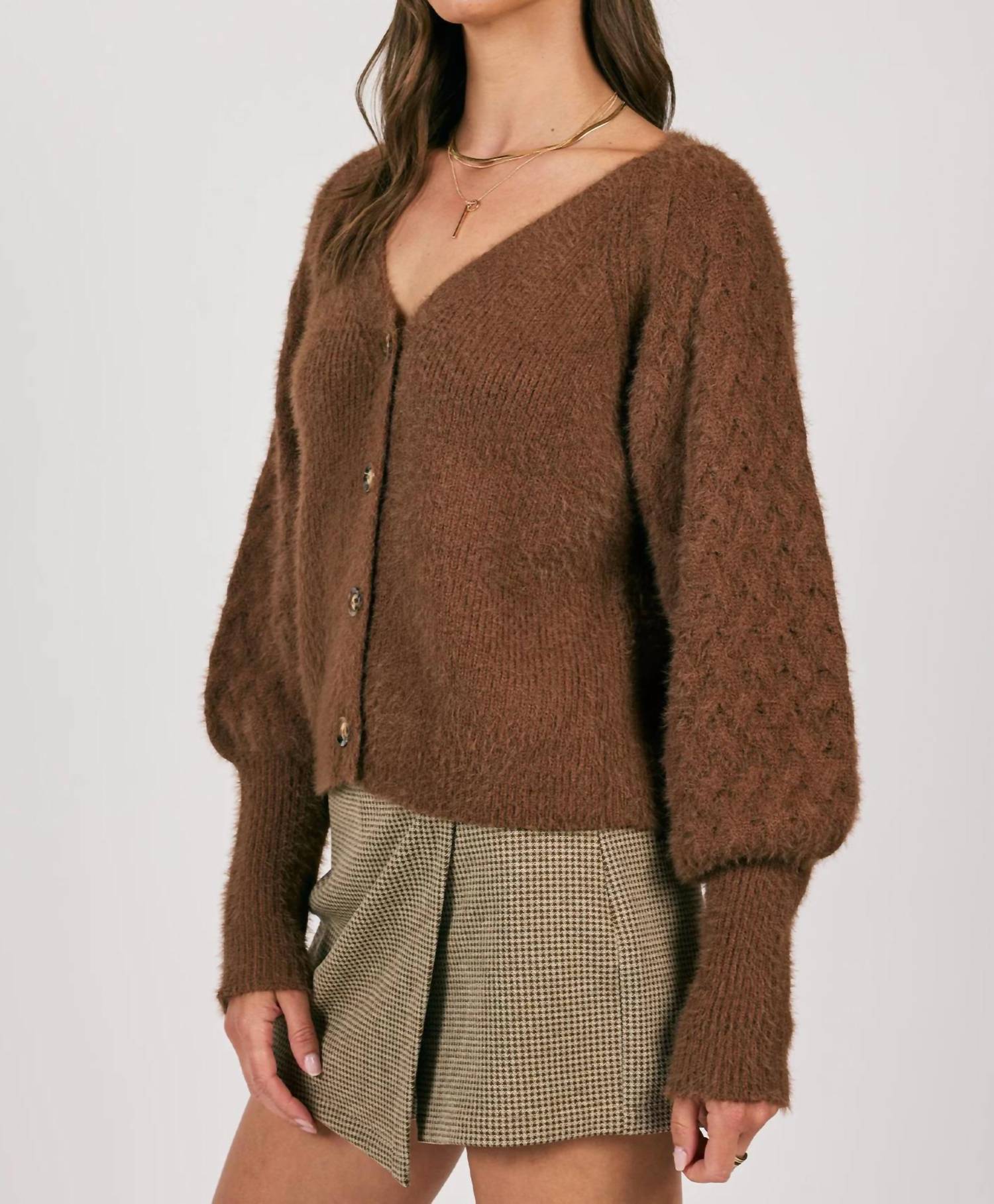Sage The Label - Sweeping Wind Button Front Cardigan
