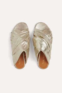 Forte Forte - Women's Flat Laminated Leather Crossed Sandals