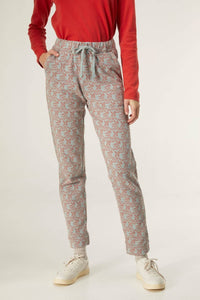 Compania Fantastica Cotton Terry Joggers in tiger print - women's pants
