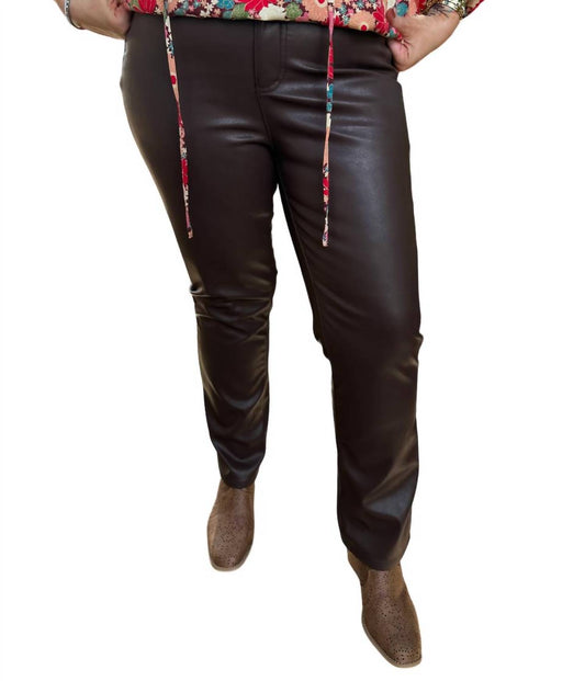 Judy Blue - High Waist Faux Leather Straight Leg Pant - Reg/Curvy