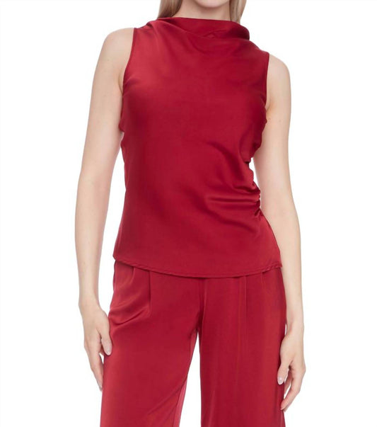 I Love Tyler Madison - Veronica Belize Satin Sleeveless Top