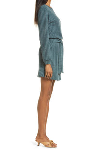 Fraiche By J - Tie Front Long Sleeve Dress