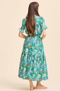 MILLE Francoise Maxi Skirt in swedish garden - women's skirt - detail view