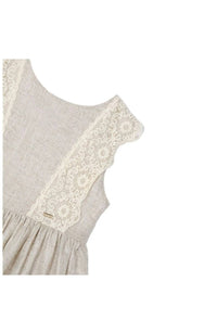 Mayoral - Kid's Linen Shimmer And Lace Dress