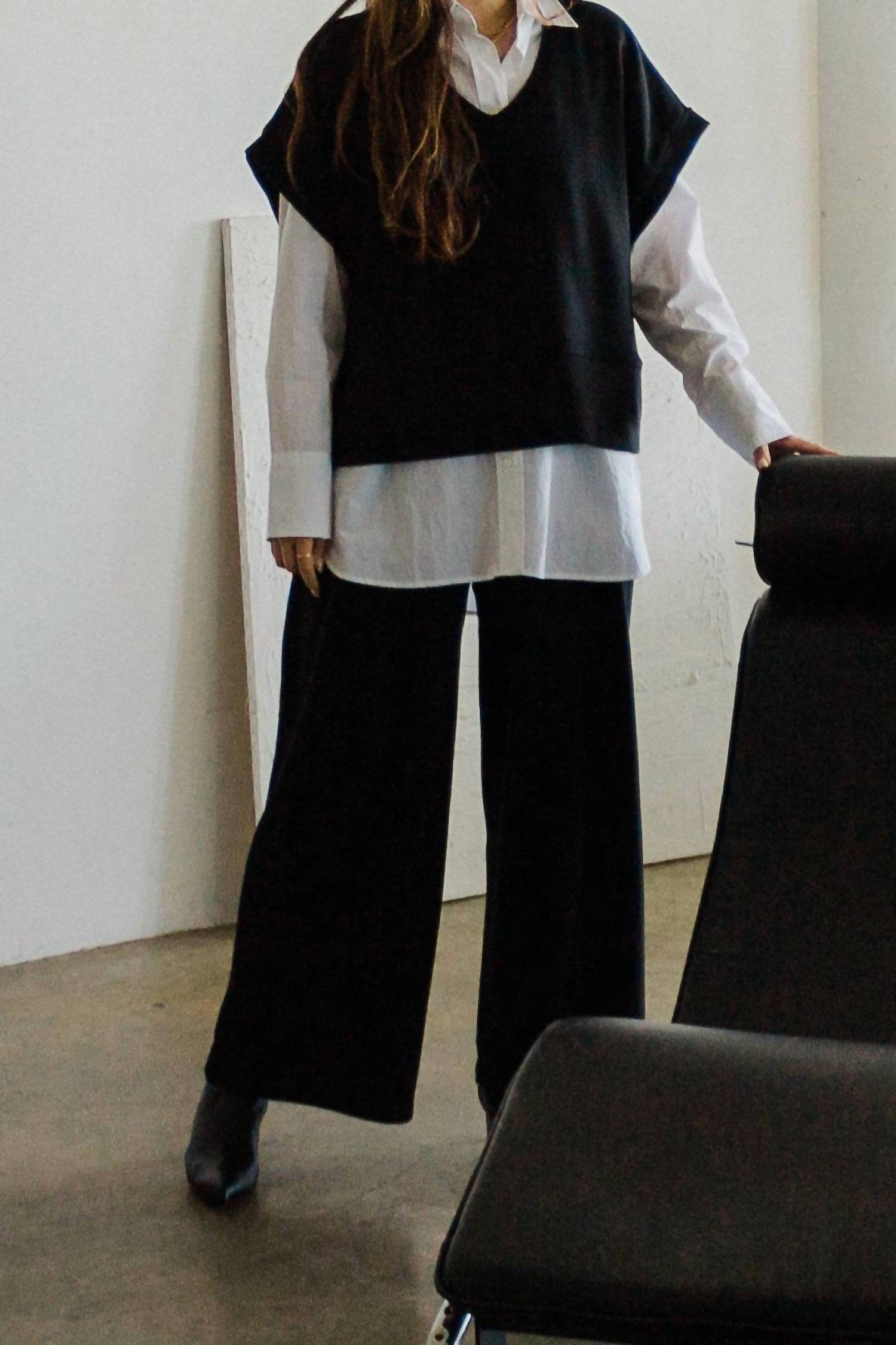 Corinne Collection Pico Vest in black - women's jacket - view 4