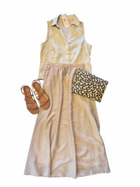 Esqualo - Sleeveless Linen Blouse